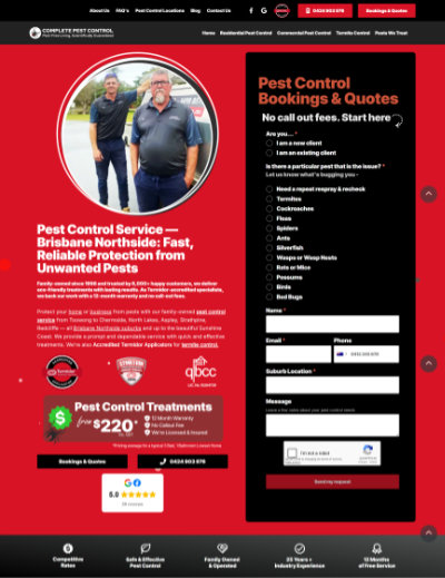 Complete Pest Control, Brisbane Northside & Sunshine Coast